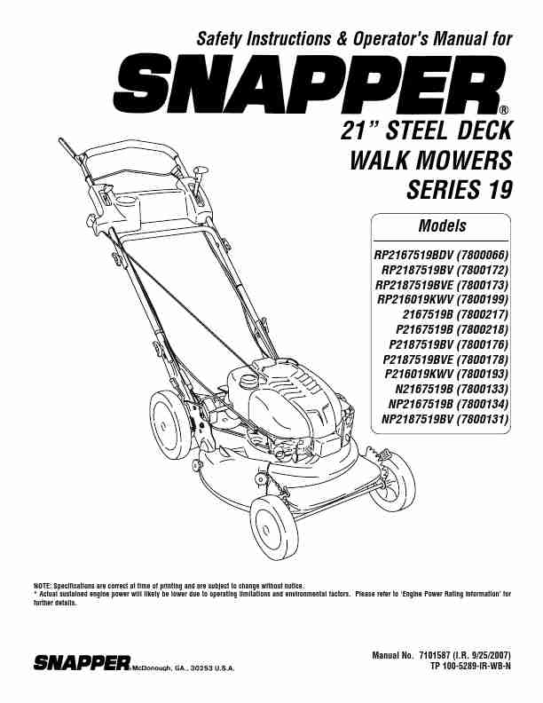 Snapper Lawn Mower NP2167519B-page_pdf
